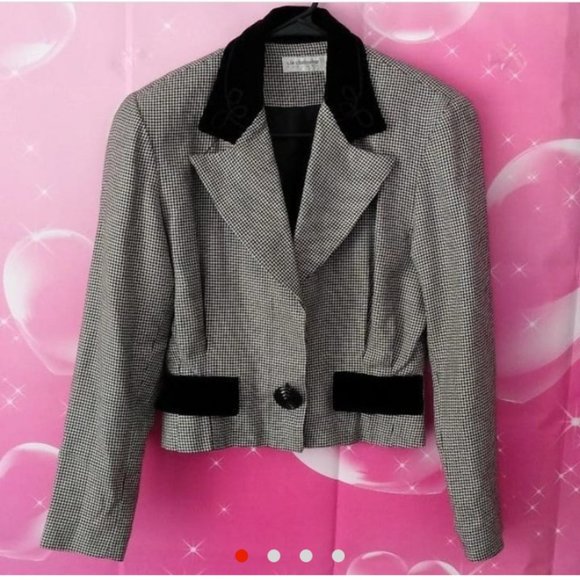 GINGHAM LIZ CLAIBORNE BLAZER 🖤 - Picture 1 of 4